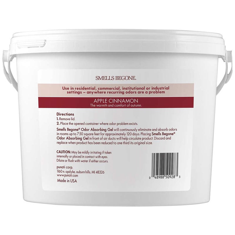 SMELLS BEGONE 1-Gallon Odor Absorber Gel - Air Freshener & Odor Eliminator for Homes, Garages & Commercial Buildings - Industrial Size - Apple Cinnamon Scent - Image 2